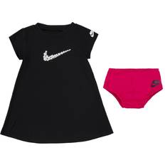 Nike Kleider Nike Girls' Infant Sportswear Daisy T-Shirt Dress Black/White Mo