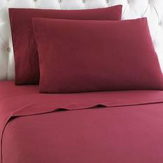 California King Bed Sheets Micro Flannel Solid Bed Sheet Red