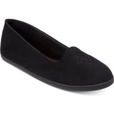 Women's Velour Closed-Back Slippers, Medium, Dark