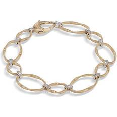 Yellow Bracelets Marco Bicego 18K Onde Diamond Station Bracelet Yellow/White