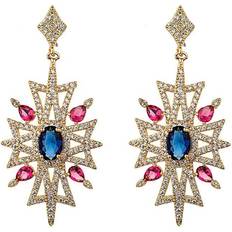 Eye Candy LA Tandice 18K Plate CZ Crystal Drop Earrings