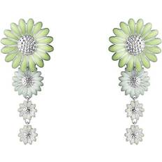 Georg Jensen Smykker Georg Jensen Stine Goya Daisy Earrings - Silver/Green/White