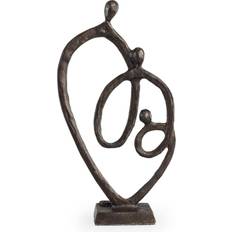 Danya B Family of 3 Heart Ring of Love Bronze Sculpture Figurine
