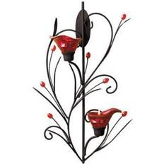 Hanging Candle Holders Zingz & Thingz Red and Black Ruby Candle Holder 16.3"