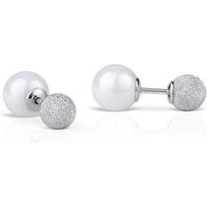 Bering Sølv Øreringe Bering Stud Earrings - Silver/White
