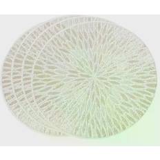 Saro Lifestyle Beaded Place Mat White