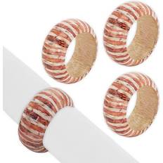 Wood Napkin Rings Saro Lifestyle Striped Napkin Ring 5.715cm 4pcs