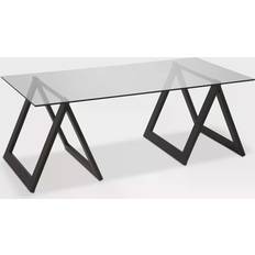 Glass - Silver Coffee Tables Hudson & Canal Modara Coffee Table 46x22"