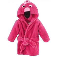 Hudson Soft Plush Animal Face Bathrobe - Flamingo