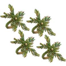 Plastic Napkin Rings Saro Lifestyle Beaded Pine Napkin Ring 4