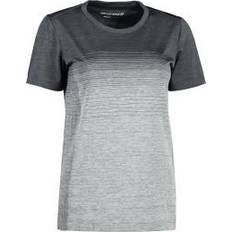 Women's Seamless Striped T-shirt - Graphite Melange