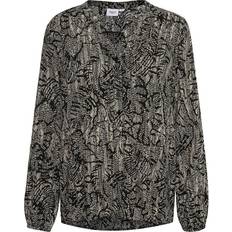 Saint Tropez Edasz Shirt - Black Floral Stripes