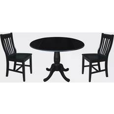 Black Dining Sets International Concepts Laurel Dining Set 42" 3