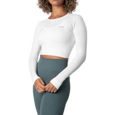 Nylon T-skjorter ICANIWILL Define Seamless LS Crop Top Women - White