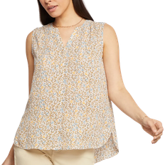 NYDJ Sleeveless Pintuck Blouse - Sand Cat