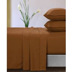 Textiles Tribeca Super Soft Bed Sheet Brown (269.24x238.76)