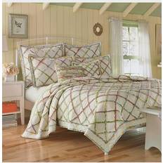 Cotton Quilts Laura Ashley Ruffle Garden Twin Quilts Multicolor (223.52x172.72)