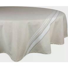 Stripes Cloths & Tissues Design Imports French Tablecloth White