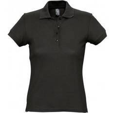 Sol's Women's Passion Pique Polo Shirt - Black