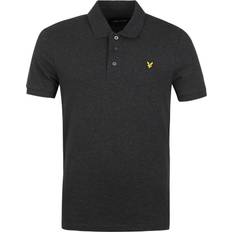 Rojo Polos Lyle & Scott Men's Plain Polo Shirt - Charcoal Marl