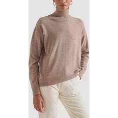 Beige - Herr - Polotröjor Superdry Lambswool Rollneck Sweater