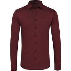 Homme - Violet Chemises Chemise Moderne Kent Sans Repassage Violet Foncé Bordeaux taille