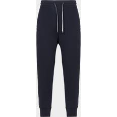 Emporio Armani Herr Joggerbyxor i Dubbel Jersey - Blå