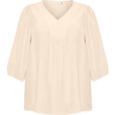 Kaffe Blusa 'Sida' - Caqui/Blanco