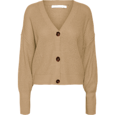 Vero Moda Lea LS V-Neck Cuff Cardigan - Beige