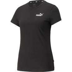 Puma Camiseta Essential + Embroidery Manga Corta Negro Mujer - Black