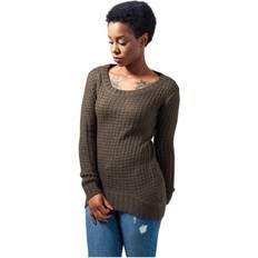 Urban Classics Top Urban Classics Maglione di Ladies Long Wideneck Sweater - Navy