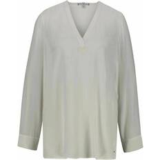 Tommy Hilfiger Beige Blouses Tommy Hilfiger Women's long sleeve V-neck blouse, Black