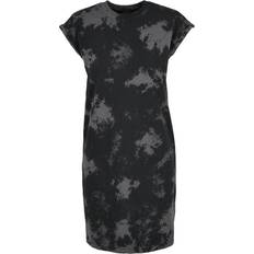 Urban Classics Abito di Ladies Bleach Dress - Nero/Grigio