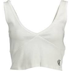 Calvin Klein Women Tank Tops Calvin Klein Slim Cropped Ribbed Tank Top