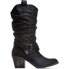 Block Heel - Women High Boots Rocket Dog Sidestep Lewis - Black