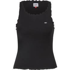 Tommy Hilfiger Women's sleeveless rolled hem top, Black