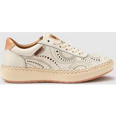 Pikolinos Women's leather lace-up trainers, Yellow