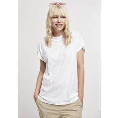 Urban Classics Women's Ladies Oversized Cut On Sleeve Viscose Tee T-Shirt, White