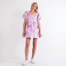 Pieces Jyda SS Dress Fuschsia Deta