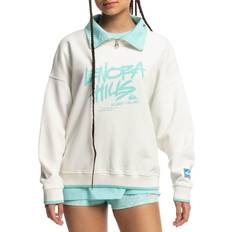 Quiksilver X Stranger Things Lenora Half Zip Sweater - Snow White