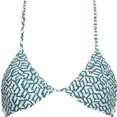 Tommy Hilfiger Green Bikinis Tommy Hilfiger Triangle RP Bikini Top - Aop Monogram Green