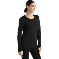 Merinovilla - Nainen T-paidat Icebreaker Sphere II Long Sleeve Tee - Black