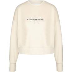 Calvin klein sweatshirt dame Calvin Klein Relaxed Monogram Towelling Sweatshirt