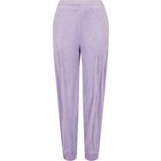 Urban Classics Hög Midja Ballong Sammet Sweatpants - Lavendel