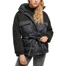 Urban Classics Vêtements Urban Classics Sherpa Mix Puffer Jacket - Black