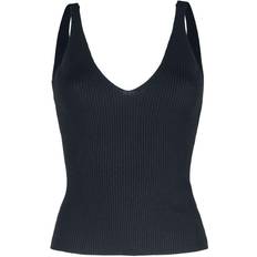 Urban Classics Ladies Rib Knit Top T-Shirt - Whitesand