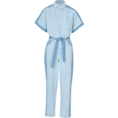 Vila Trousers Dress ViJolene Venetia S/S 7/8 Denim Jumpsuit - Blue