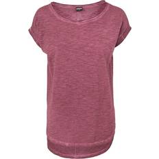 Urban Classics Camiseta Mujer de Espalda Larga Spray - Rouge