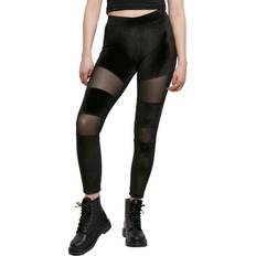 3XL Collants Urban Classics Legging Femme Velvet Tech Mesh