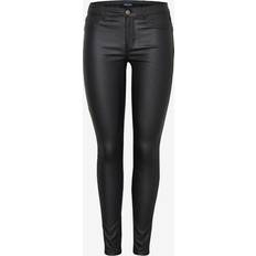 Pieces Woman Jeans Pieces Women's PCSHAPE-UP PARO SKN MW Coated/NOOS BC Jeans, Black